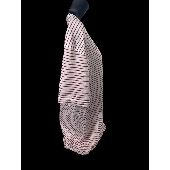 Vintage Simply Basic T Shirt Size L Womens Oversize Mariner Stripe Fishermancore - Picture 10 of 14